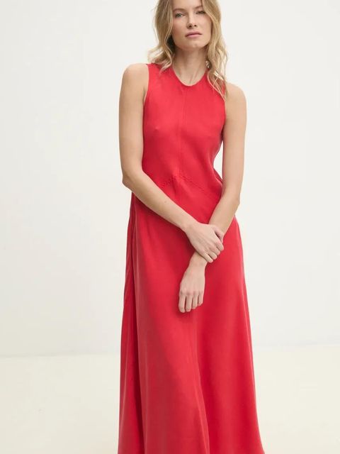 Answear.LAB sukienka kolor czerwony maxi prosta - zdjęcie produktu nr 1