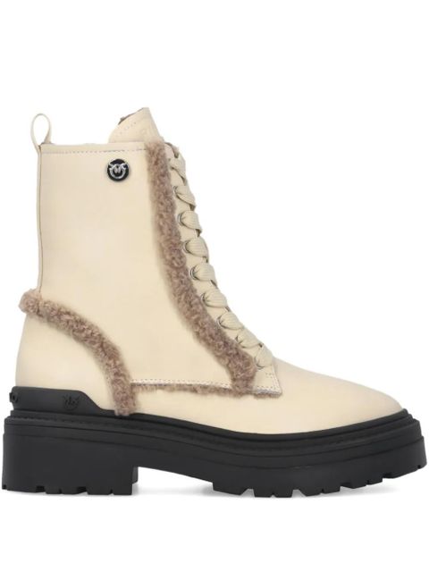 PINKO 55mm lace-up boots - Neutrals - zdjęcie produktu nr 1
