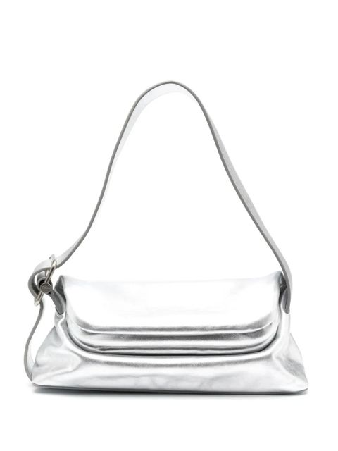 Osoi Folder Brot metallic-leather shoulder bag - Silver - zdjęcie produktu nr 1