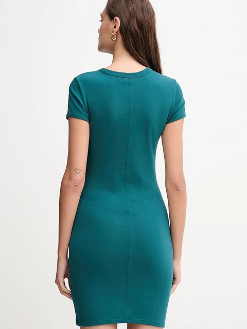 Calvin Klein Jeans sukienka kolor turkusowy mini dopasowana LV047B266G - zdjęcie produktu nr 2