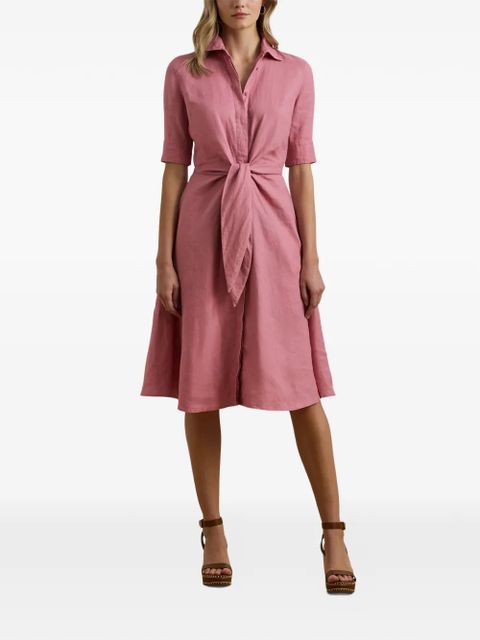 Lauren Ralph Lauren linen midi shirt dress - Pink - zdjęcie produktu nr 2