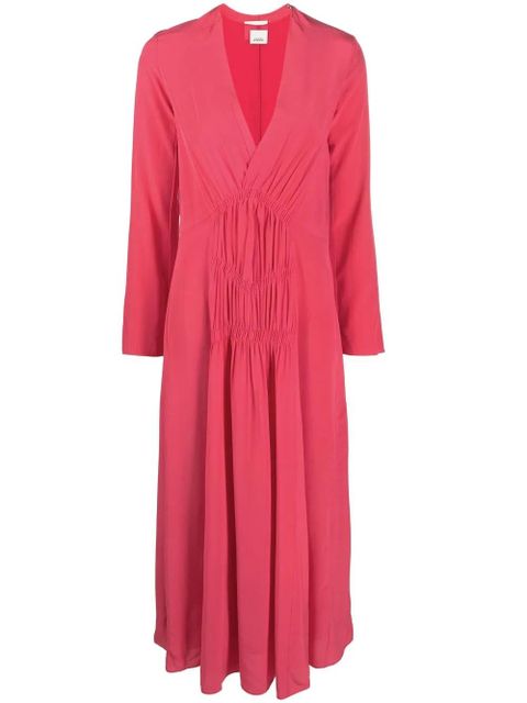 ISABEL MARANT Nemalia ruched midi dress - Pink - zdjęcie produktu nr 1