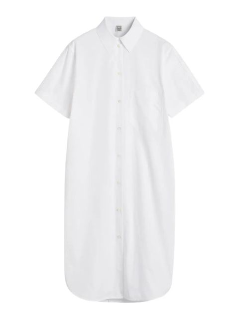 TOTEME short-sleeve button-front shirt dress - White - zdjęcie produktu nr 2