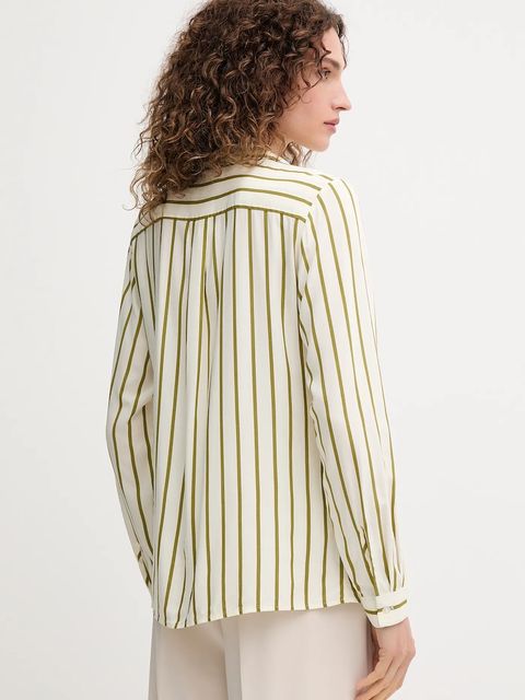 United Colors of Benetton koszula damska kolor beżowy regular z kołnierzykiem klasycznym 5T17DQ0AZ