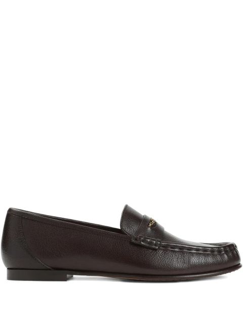 Chloé logo leather loafers - Brown - zdjęcie produktu nr 1
