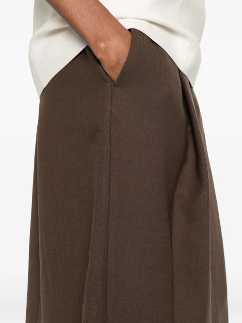 TOTEME pleated tailored mini skirt - Brown