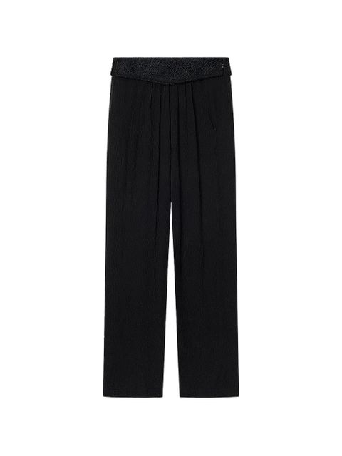 ISABEL MARANT Guylene guipure-lace textured trousers - Black - zdjęcie produktu nr 1