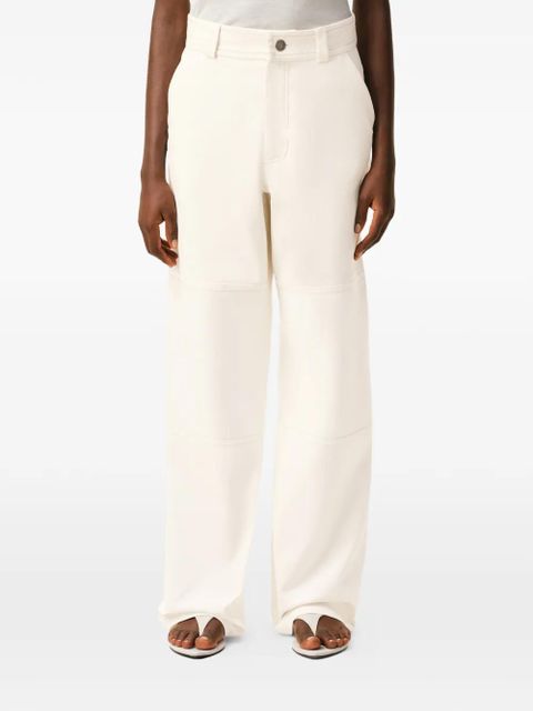 AMI Paris worker cotton flared jeans - Neutrals