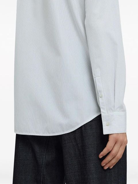 Jil Sander striped cotton shirt - White