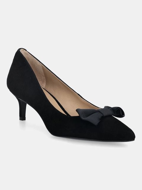 Lauren Ralph Lauren szpilki zamszowe Adrienne Bow kolor czarny 802980116001 - zdjęcie produktu nr 1