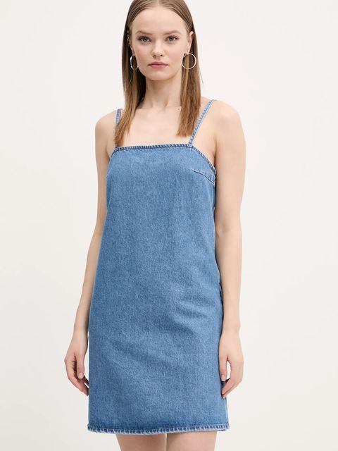 Hugo Blue sukienka bawełniana - zdjęcie produktu nr 2