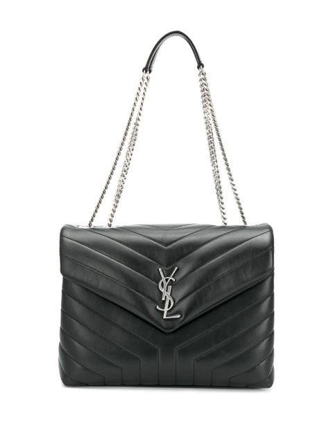 Saint Laurent medium Loulou quilted shoulder bag - Black