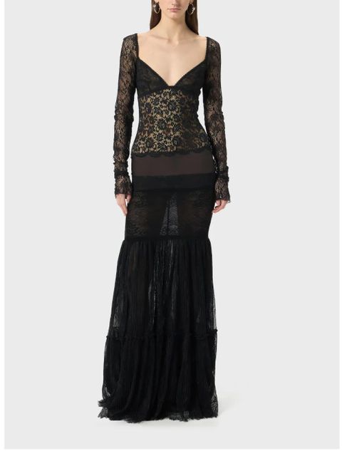 Blumarine lace-panelled gown - Black - zdjęcie produktu nr 2