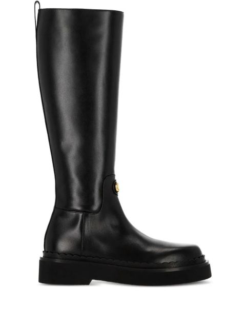 Valentino Garavani VLogo Signature leather boots - Black - zdjęcie produktu nr 1