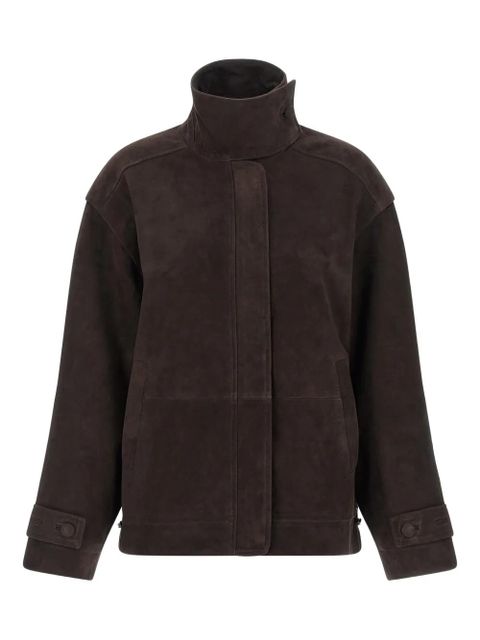 ROTATE BIRGER CHRISTENSEN high-neck oversized jacket - Brown - zdjęcie produktu nr 1