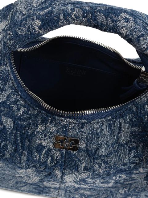 GANNI floral-pattern tote bag - Blue