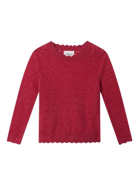MARANT ÉTOILE Leonette scalloped pullover - Pink - zdjęcie produktu nr 1