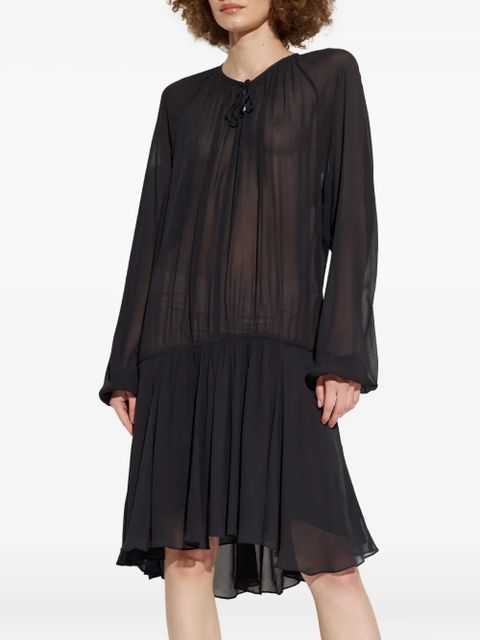 MARANT ÉTOILE drawstring tiered dress - Black