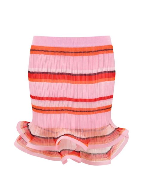 Simkhai ruffled striped mini skirt - Pink - zdjęcie produktu nr 1