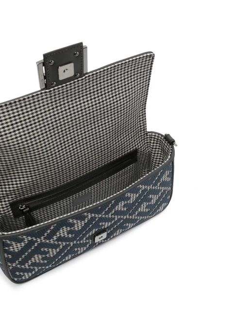 FENDI houndstooth-pattern baguette bag - Neutrals