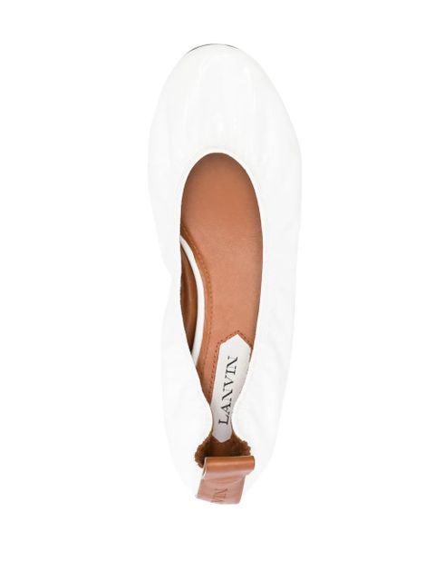 Lanvin patent leather ballerina shoes - White