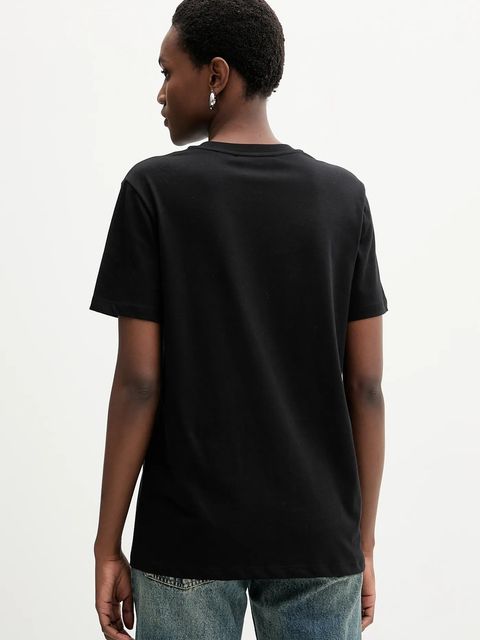 Iceberg t-shirt bawełniany damski kolor czarny F021 6327