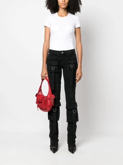 Blumarine embossed-detailing cotton T-shirt - White - zdjęcie produktu nr 2