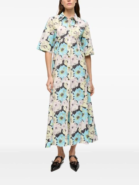 GANNI printed maxi dress - Blue
