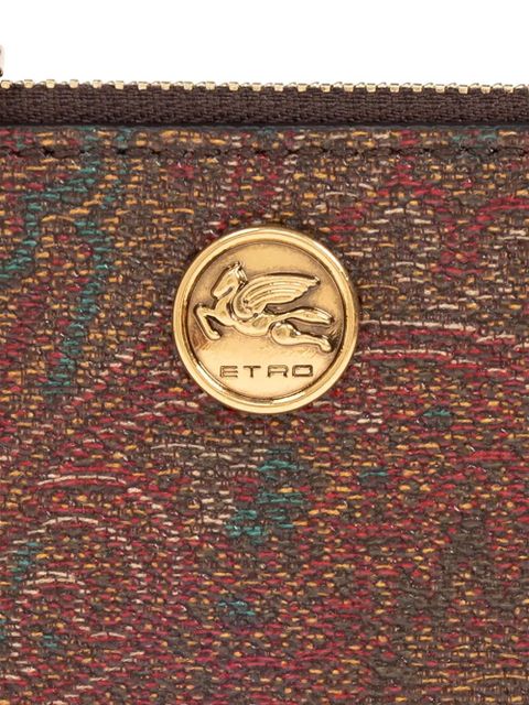 ETRO paisley-pattern card holder - Brown