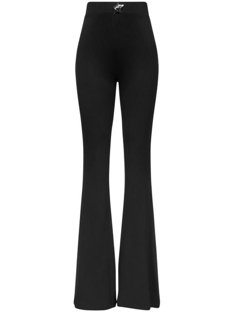 AREA star-stud high-waist flared trousers - Black - zdjęcie produktu nr 1
