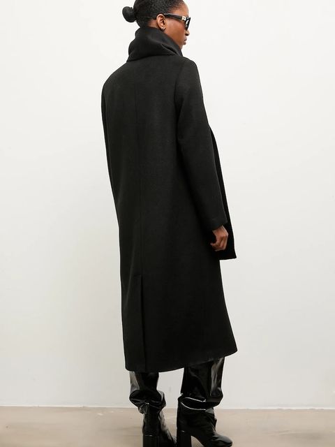 Answear.LAB płaszcz wełniany kolor czarny
