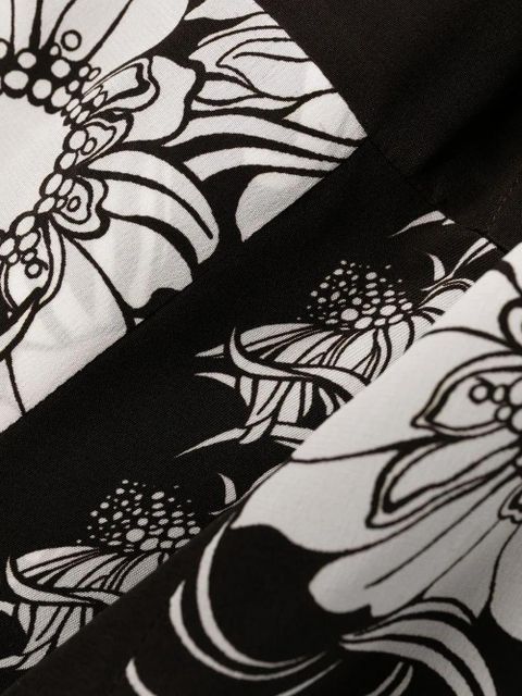 Valentino Garavani floral-print silk maxi dress - Brown