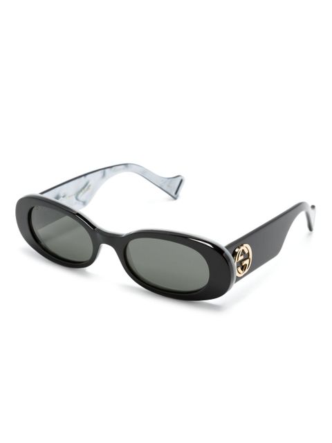 Gucci Eyewear GG oval-frame sunglasses - Black
