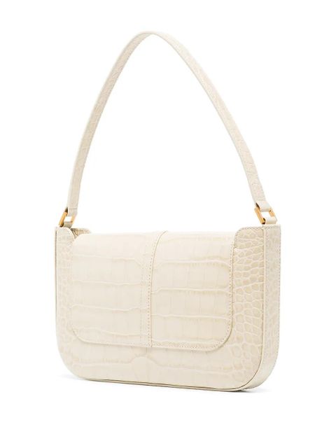 BY FAR crocodile-effect leather shoulder bag - Neutrals