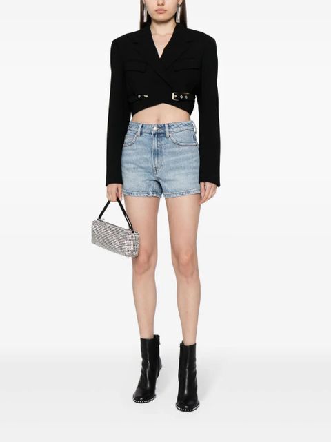 Alexander Wang high-rise denim shorts - Blue