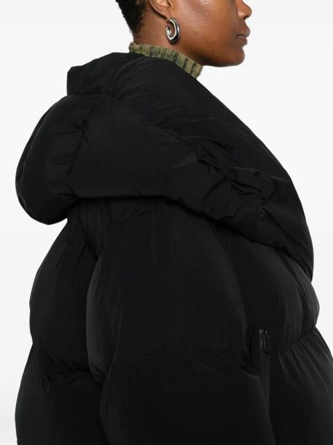 Diesel quilted high-neck jacket - Black