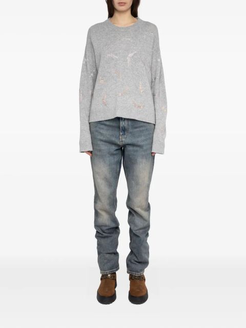 Zadig&Voltaire Markuz wings-detail sweater - Grey