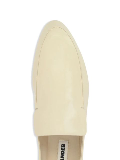 Jil Sander leather loafers - White