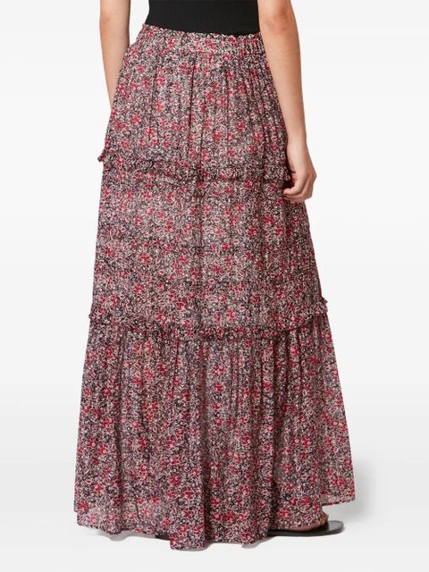 MARANT ÉTOILE Volomia ruffled maxi skirt - Red