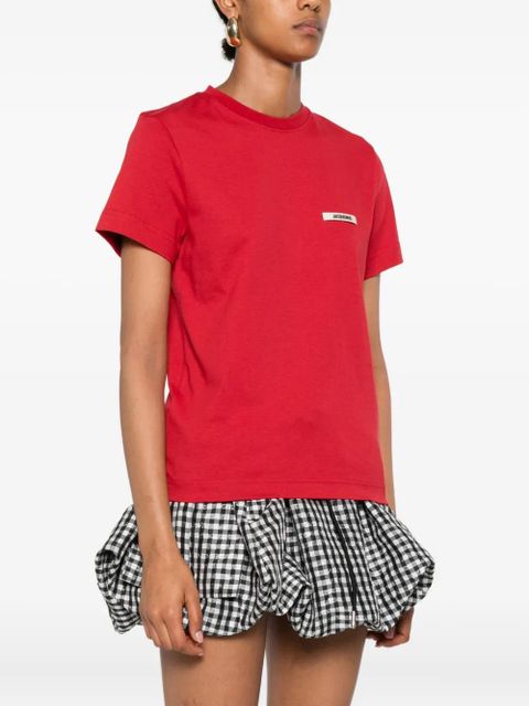 Jacquemus Le T-shirt Gros Grain T-shirt - Red - zdjęcie produktu nr 2