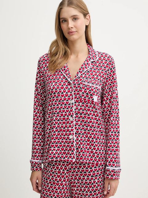 Dkny piżama damska kolor czerwony YI90083