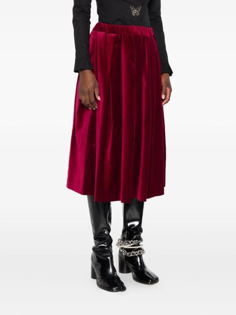 Comme Des Garçons pleated midi skirt - Red