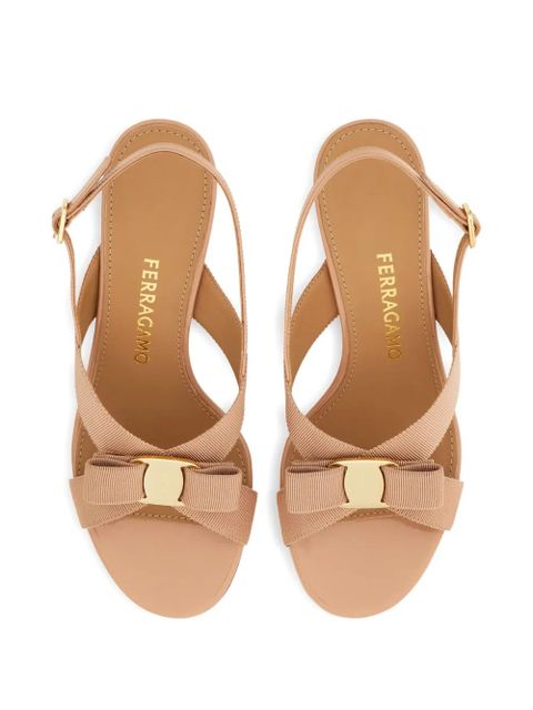 Ferragamo 50mm Vara bow slingback sandals - Brown