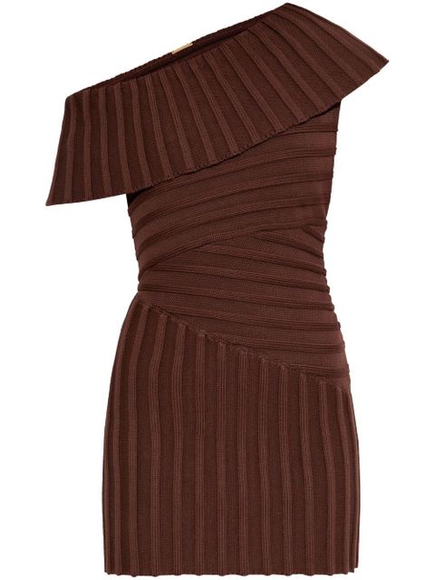 Cult Gaia one-shoulder mini dress - Brown - zdjęcie produktu nr 1
