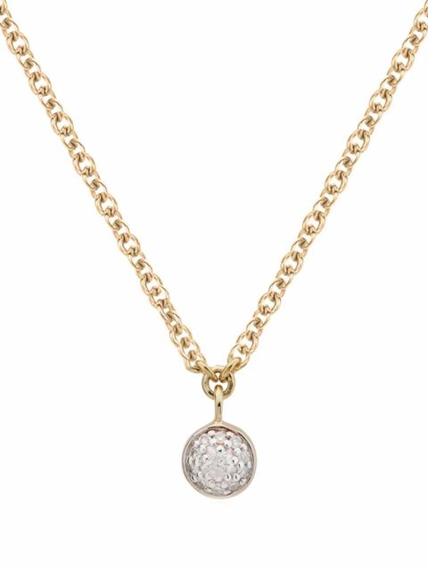 Monica Vinader Fiji tiny button drop necklace - Gold - zdjęcie produktu nr 1