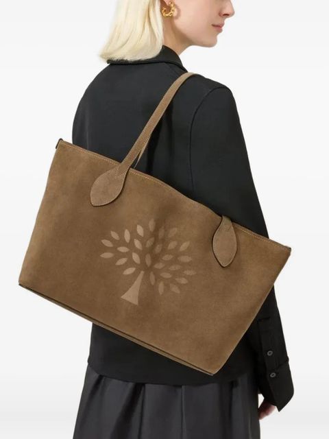 Mulberry Tree-motif suede tote bag - Brown - zdjęcie produktu nr 2