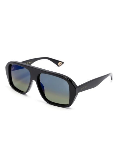 Gucci Eyewear oversize-frame sunglasses - Black - zdjęcie produktu nr 2