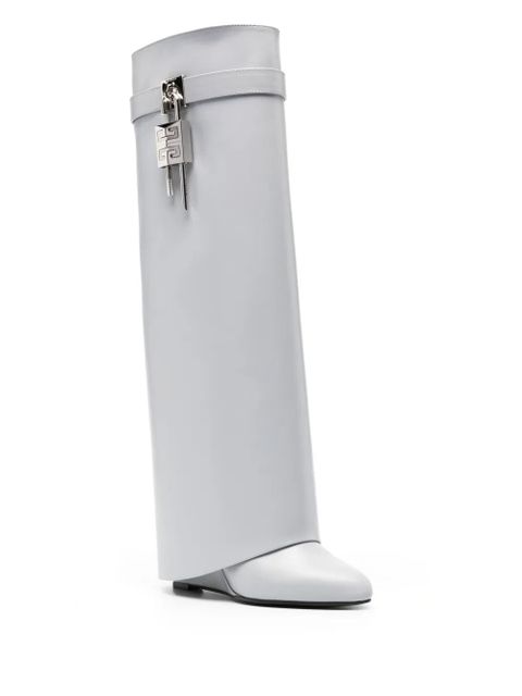 Givenchy Shark Lock 85mm leather boots - Grey - zdjęcie produktu nr 2