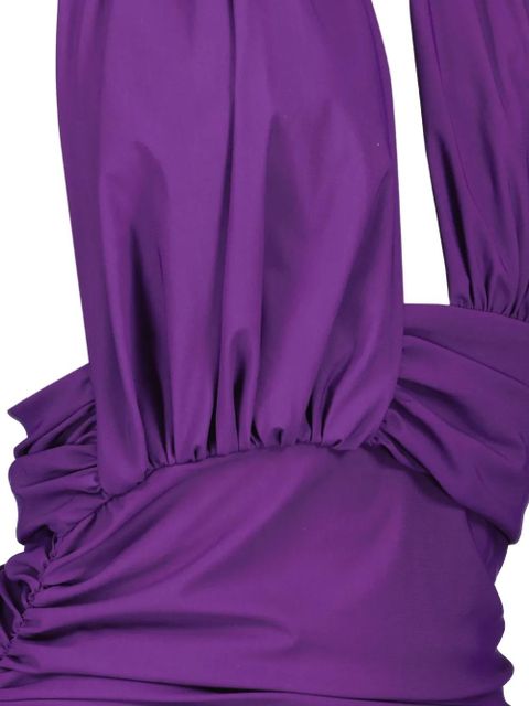 Christopher Esber V-neck ruched beach dress - Purple