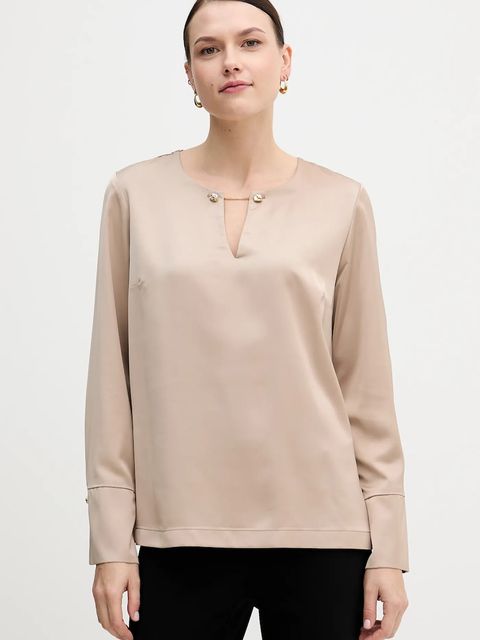Joseph Ribkoff bluzka damska kolor beżowy gładka 254135 - zdjęcie produktu nr 1